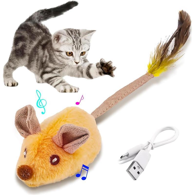 Interactive Cat Toy Mouse With Led Lights Forindoor Cats Usb | Electronic Learning Toys