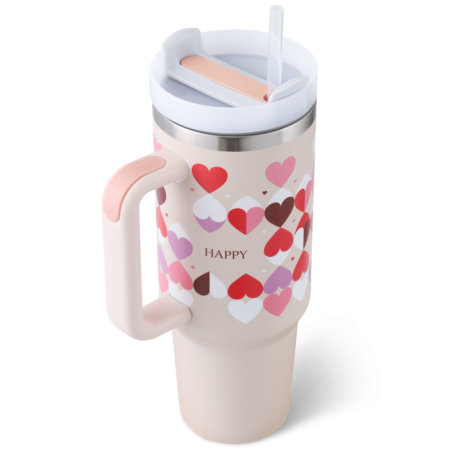 40 Oz Tumbler With Handle Straw Insulated, Stainless Steel S | Other