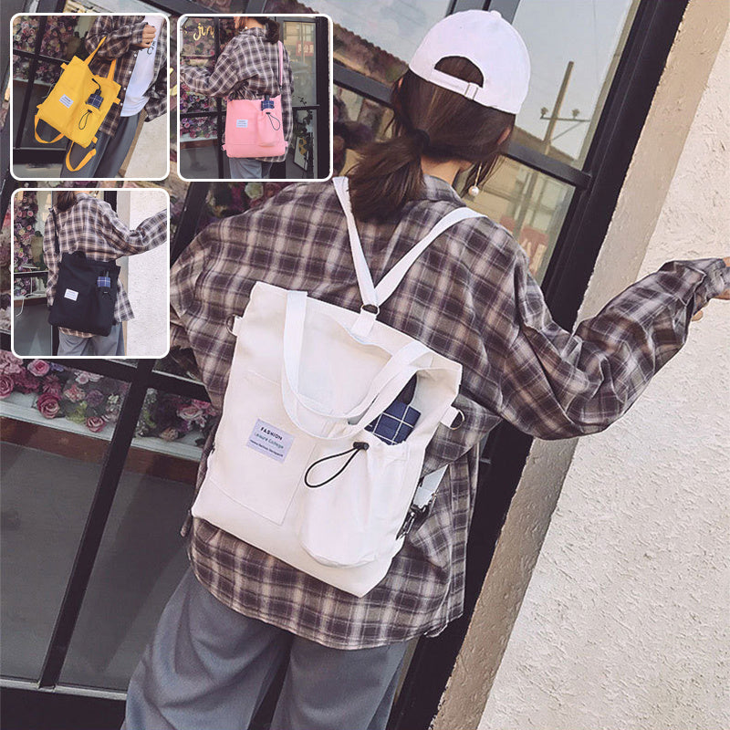Harajuku Canvas Bags Students Handbag With Pockets Preppy Bu | Luggage & Bags