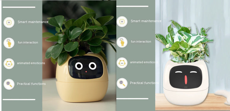 Smart Planter with AI Sensors – Interactive Plant Care with 49+ Expressions & Real-Time Monitoring
