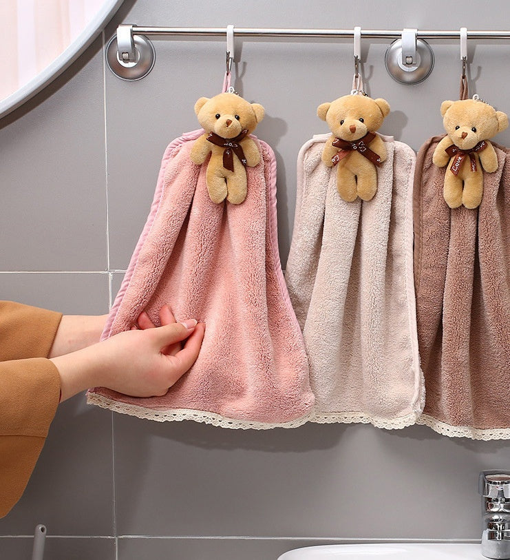 Coral Velvet Dish Towel Bathroom Hanging Absorbent Towel | Other