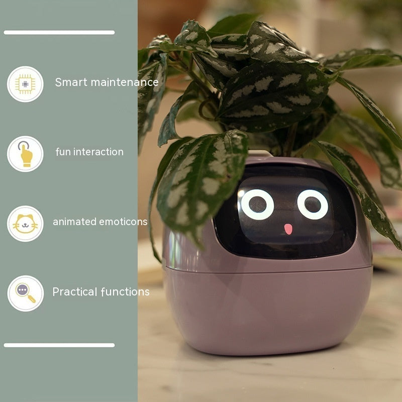 Smart Planter with AI Sensors – Interactive Plant Care with 49+ Expressions & Real-Time Monitoring