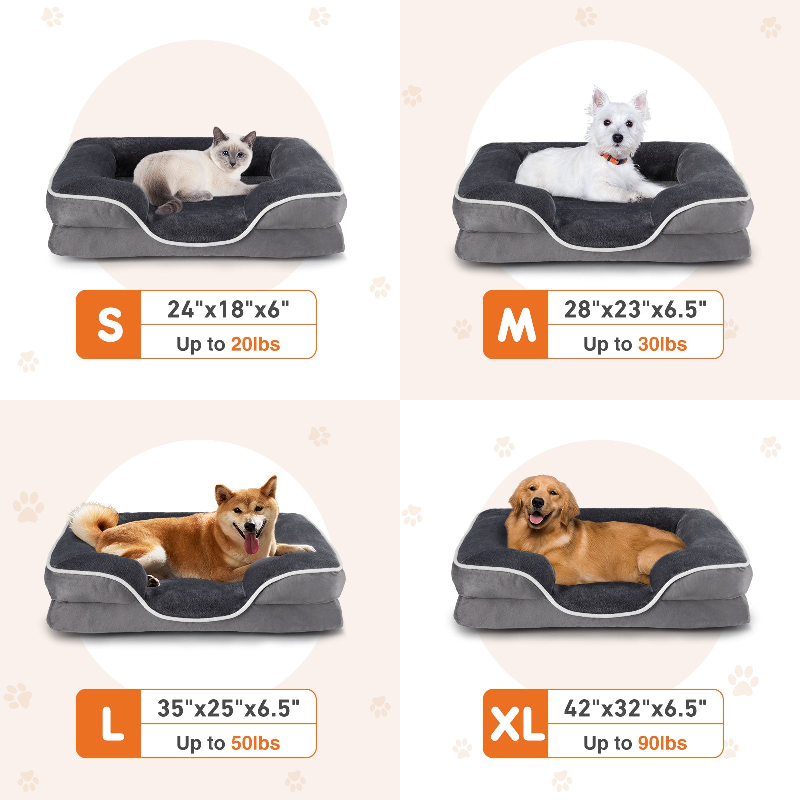 Memory Foam Pet Bed For Small Dogs & Cats With Washable Remo | Other