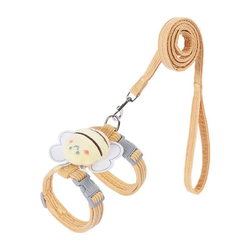 Cat Harness Leash Set With Cute Bee Plaid Cats Escape Proof | Other