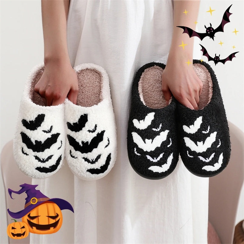 Funny Bat Slipper Halloween Pumpkin Flat Indoor House Shoes | Shoes