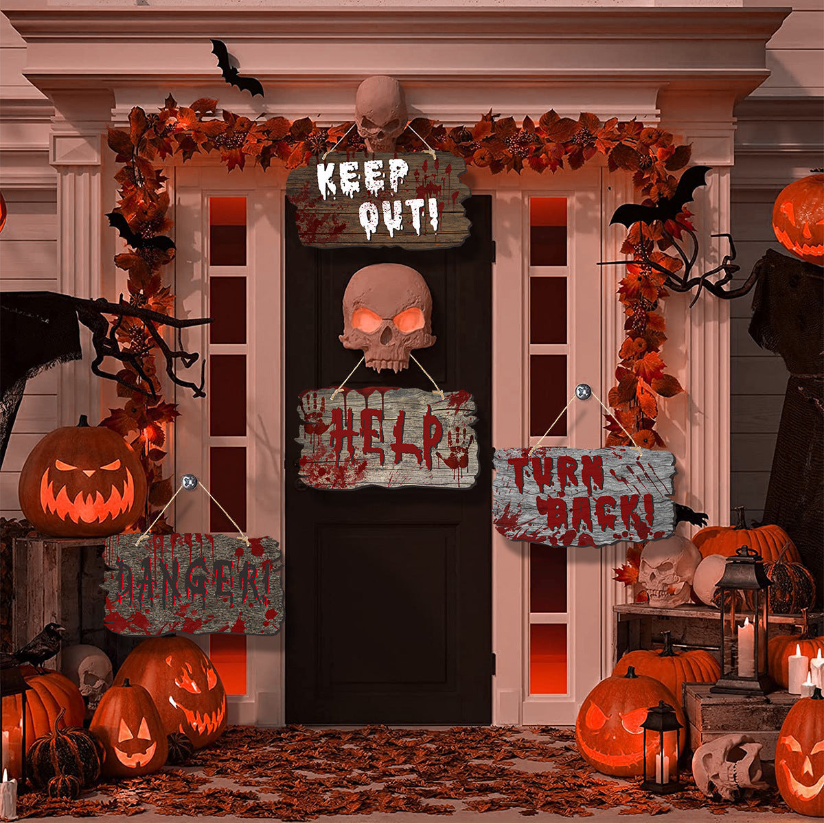 Imitation Wooden Doorplate Ghost Festival Haunted House Horr | Other
