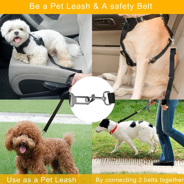 2pcs Pet Dog Seat Belt Leash Adjustable Pet Dog Cat Safety L | Other