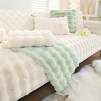 Rabbit Plush Sofa Cushion High-grade Leather Anti-skid | Home & Garden