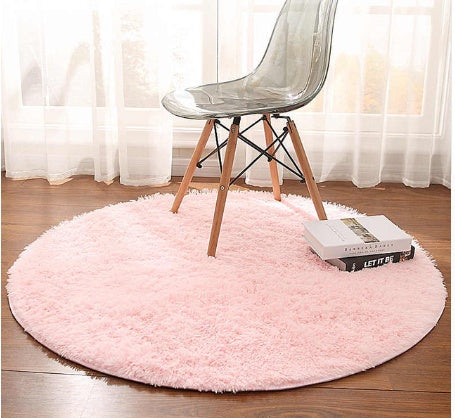 Fluffy Round Rug Carpets For Living Room Decor Faux Fur Carp | Other