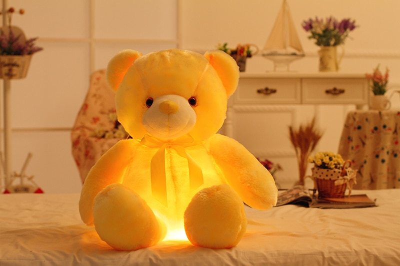 Creative Light Up Led Teddy Bear Stuffed Animals Plush Toy C | Electronic Learning Toys