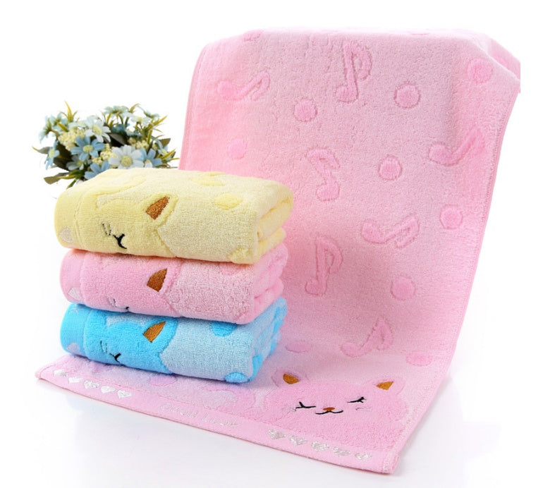 Bamboo Fiber Kitten Face Bath Towels | Other