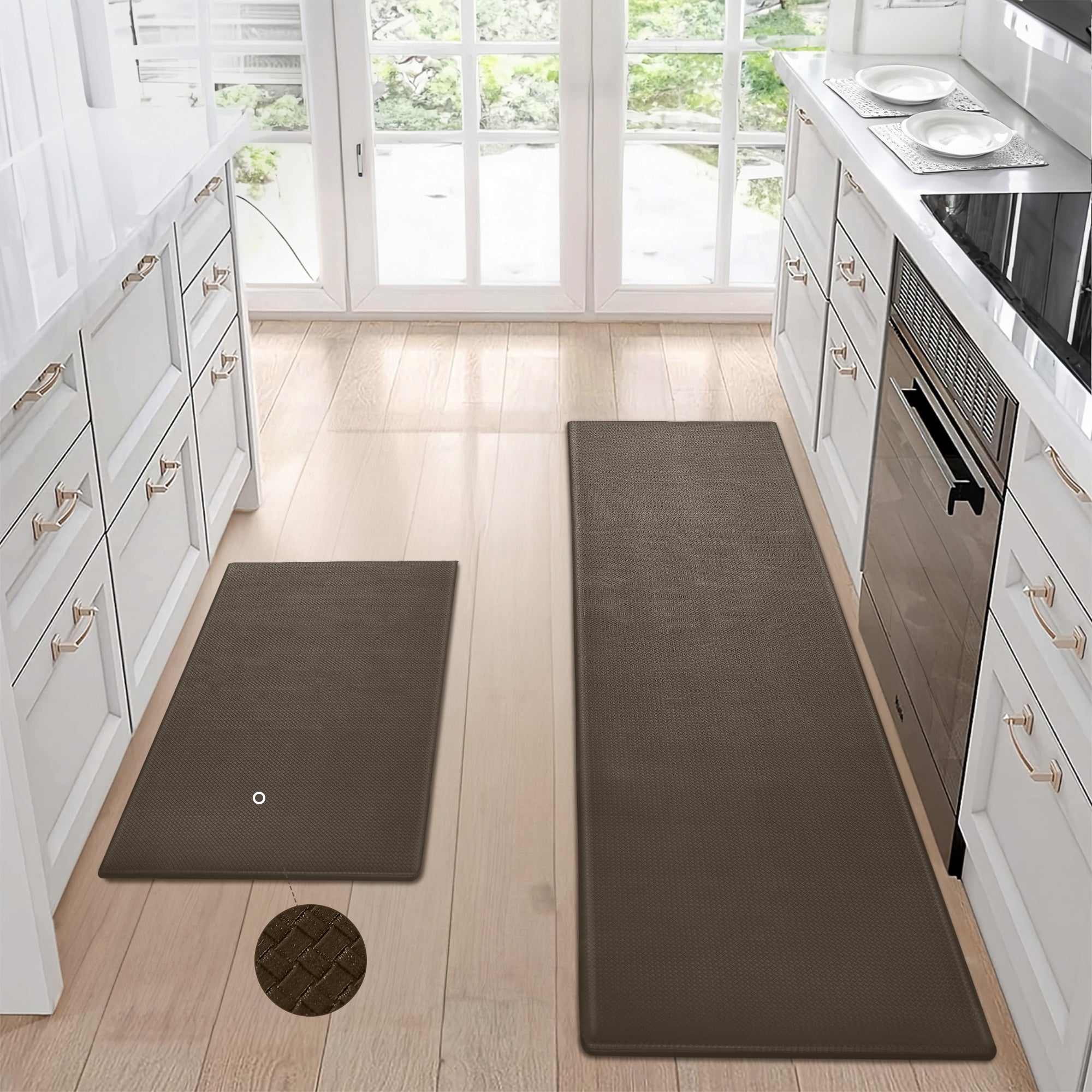 Kitchen Floor Mat Two-piece Set Of Non-slip, Waterproof And | Other