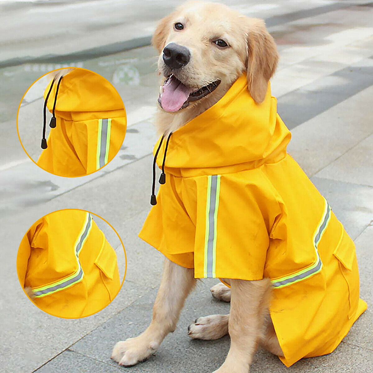 Dog Raincoat,waterproof Dog Rain Jacket With Safety Reflecti | Other