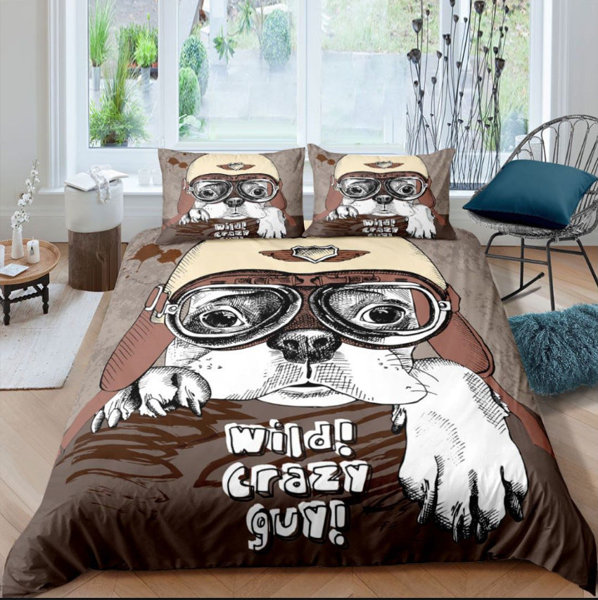3d Pug Digital Printing Bedding Set | Other