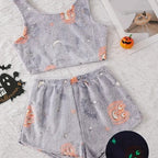 Women's Halloween Luminous Flannel Pajamas | Other
