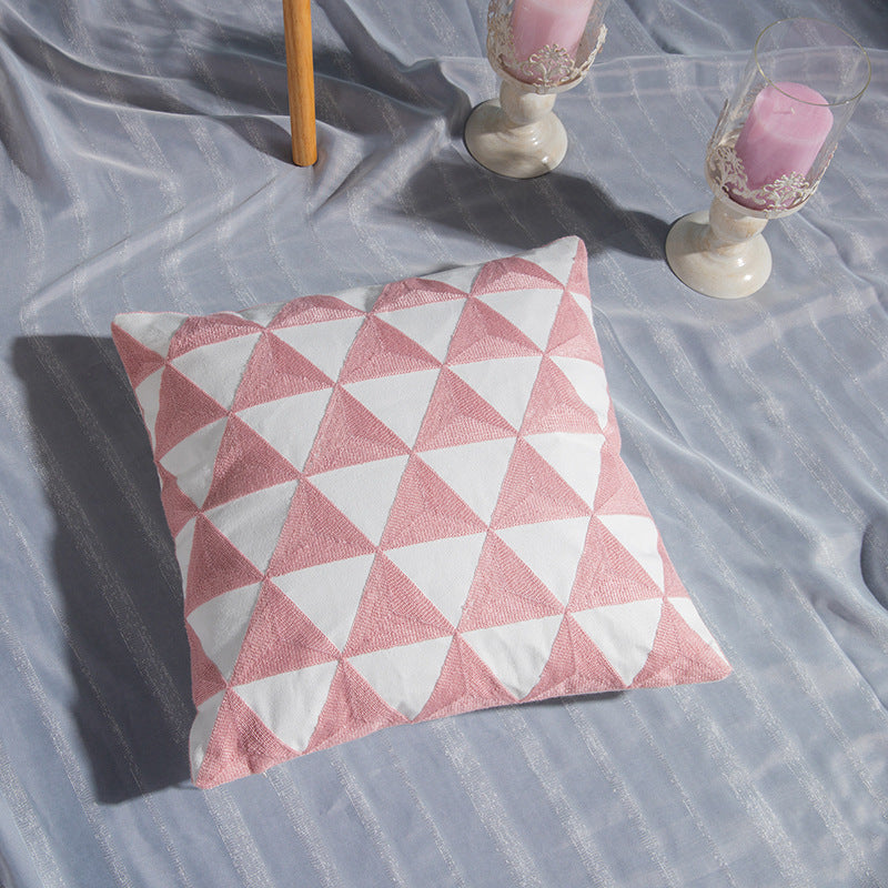 Geometric Cotton Embroidered Pillowcase | Other