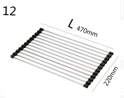 Folding Kitchen Drain Sink Rack Stainless Steel | Other