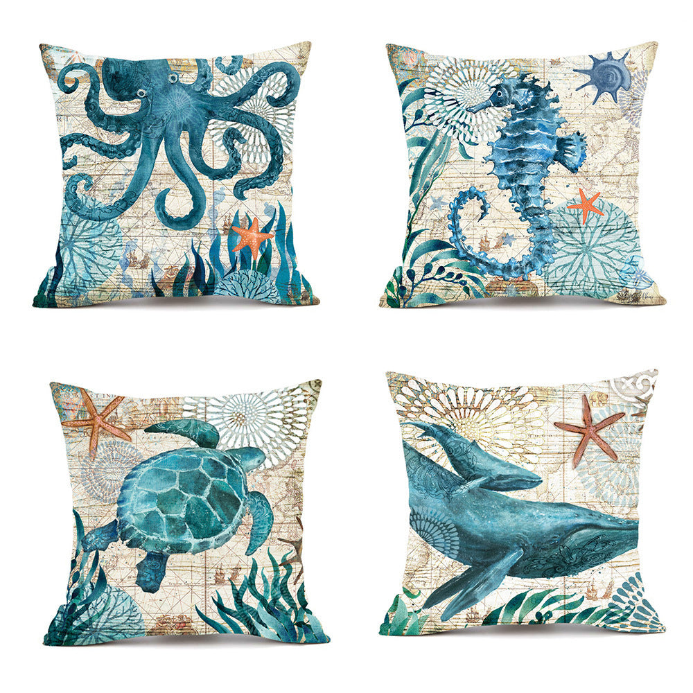 Cushion Covers Sea Turtle Printed Throw Pillow Cases For Hom | Other