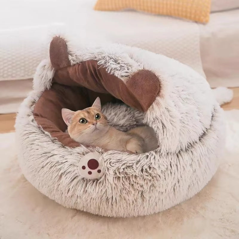 Winter Long Plush Pet Cat Bed Round Cat Cushion Cat Hous | Other
