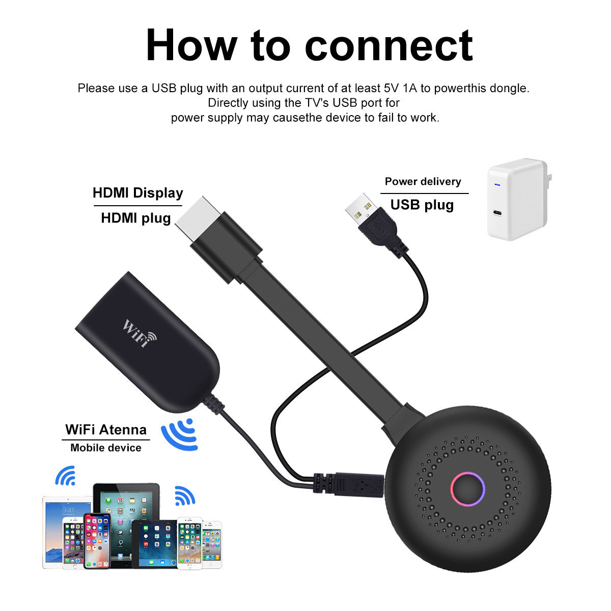 Compatible With , Mobile Phone Wireless Screen Projector Hdm | Smartphones