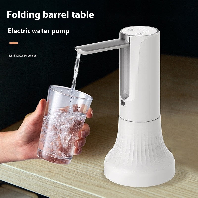 Wireless Electric Water Dispenser – LED Screen, Foldable Pump for Bottled & Mineral Water