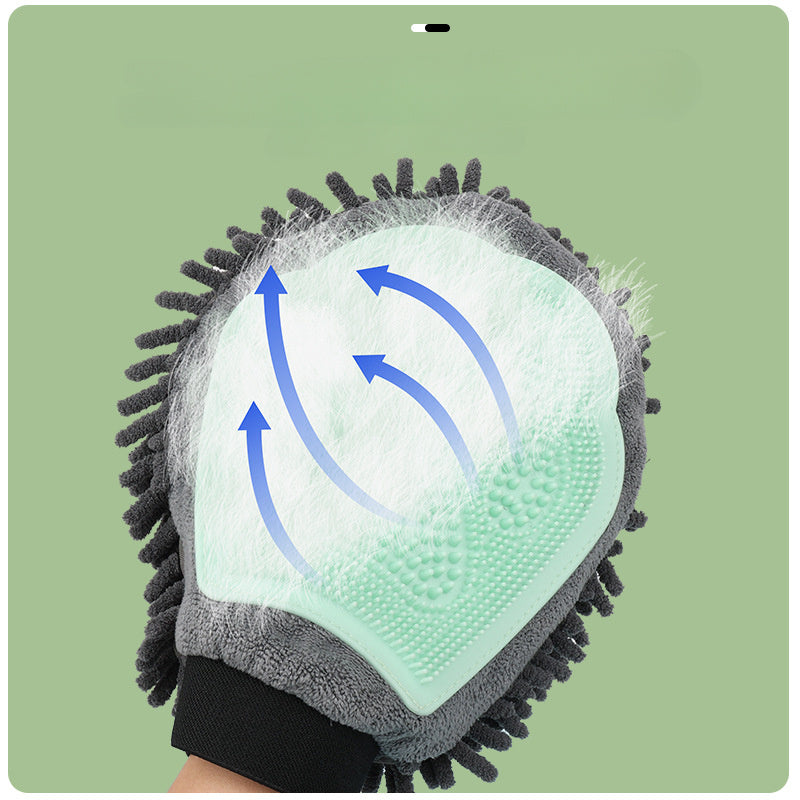 Pet Bathing Brush 2-in-1 Grooming Glove Elegant Dog Grooming | Other