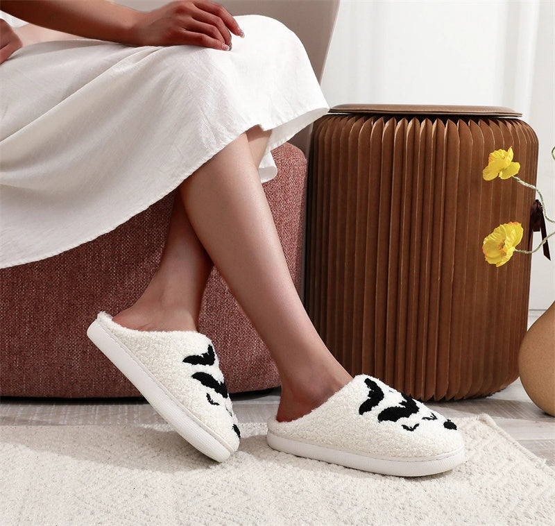 Funny Bat Slipper Halloween Pumpkin Flat Indoor House Shoes | Shoes
