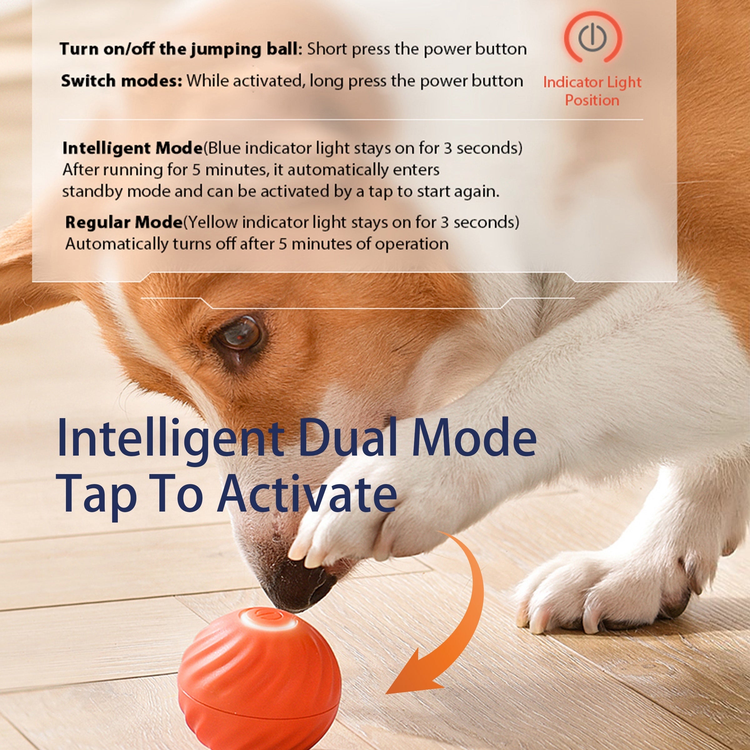 Interactive Bouncing Ball For Dogs,automatic Smart Toy, Self | Electronic Learning Toys
