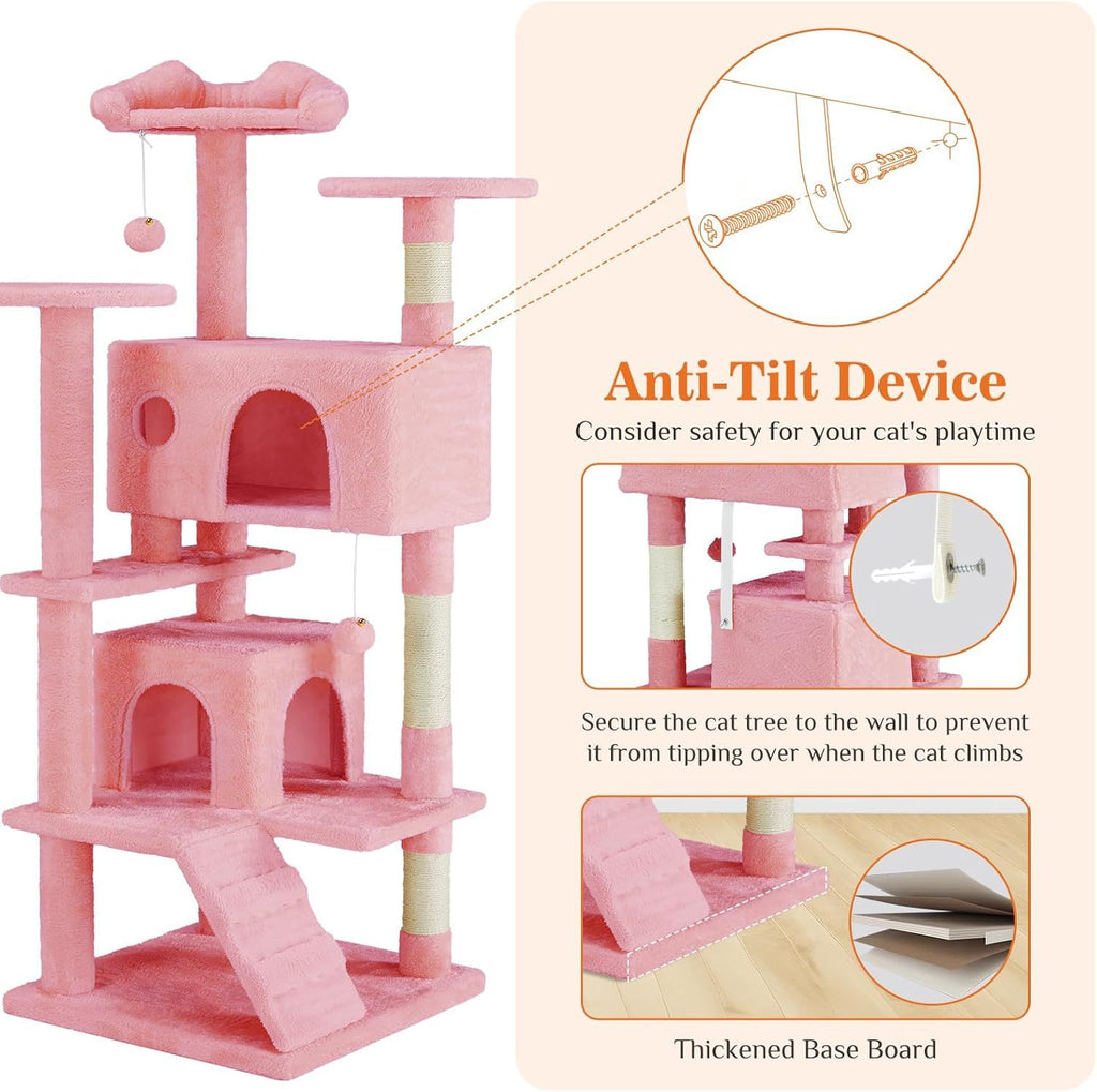 54 -cat Tree Tower - Multi-level With Sisal Grab Post, Indoo | Other