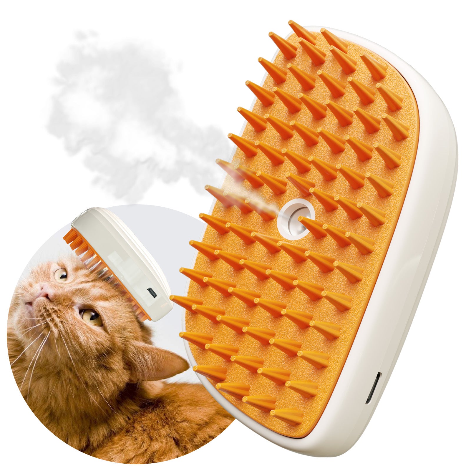 4 In 1 Cat Steam Brush, Anti Static Shedding Spray Comb, Hai | Other