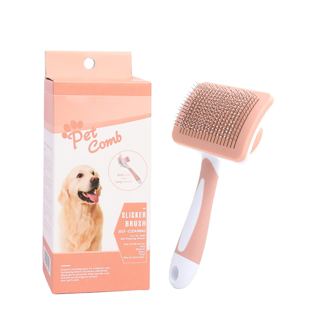 Self Cleaning Slicker Brush For Dogs, Cats Pets-one Click Cl | Other