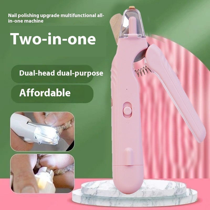 2 In 1 Pet Nail Clippers With Led Light Dog Cat Special Bloo | Other