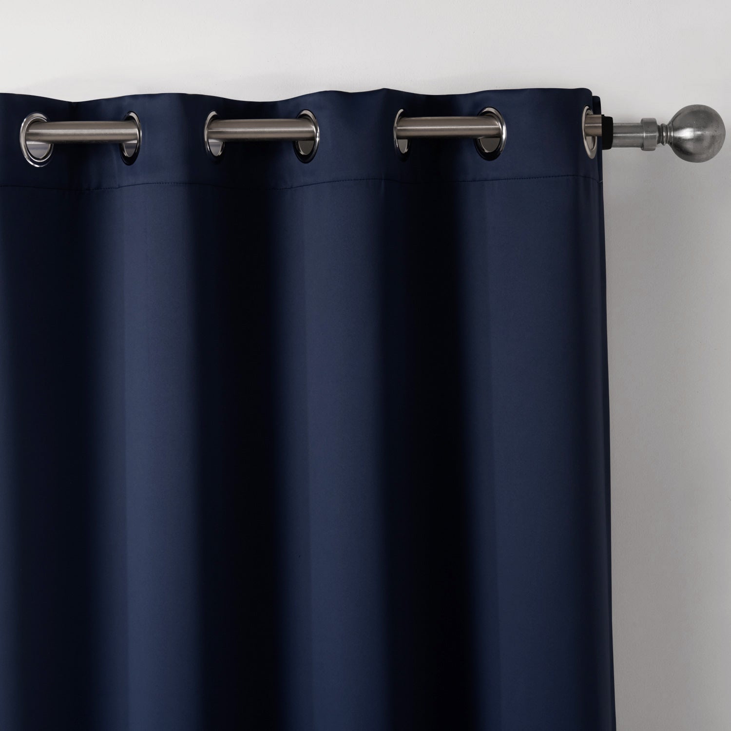 Dark Blue Bedroom Blackout Fabric Printed Curtains | Other