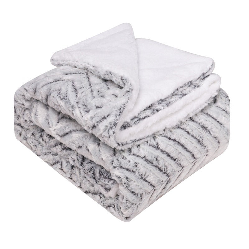 Thickened Flannel Lamb Wool Composite Double Blanket Leisure | Other