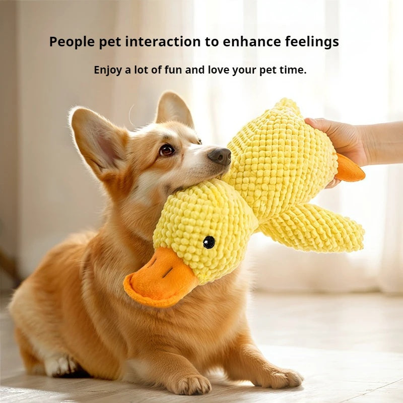 Pet Plush Toy Dog Calming Duck Stuffed Duck Toy Chew Toy Squ | Electronic Learning Toys