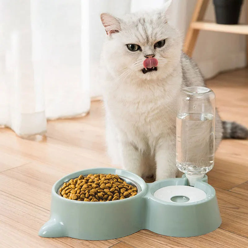 Pet Dog Cat Bowl Fountain Automatic Food Water Feeder Contai | Other