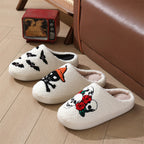 Halloween Skull Rose Slippers Winter Warm Indoor Floor Bedro | Other