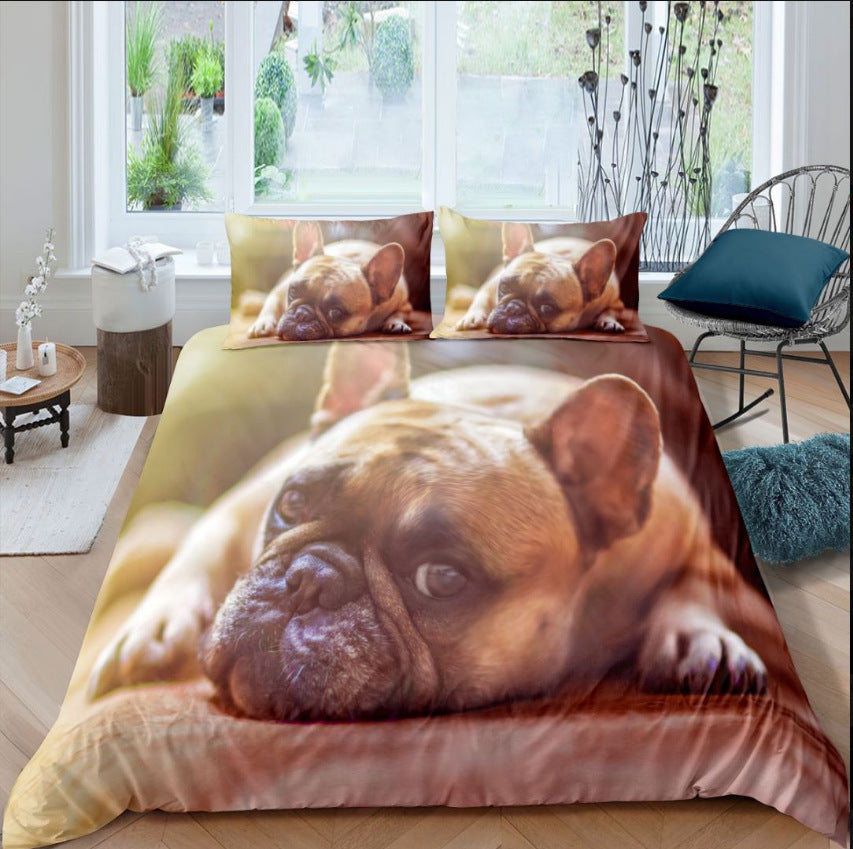 3d Pug Digital Printing Bedding Set | Other