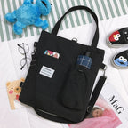 Harajuku Canvas Bags Students Handbag With Pockets Preppy Bu | Luggage & Bags