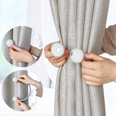 Magnetic Curtain Tiebacks Pearl Beads | Other