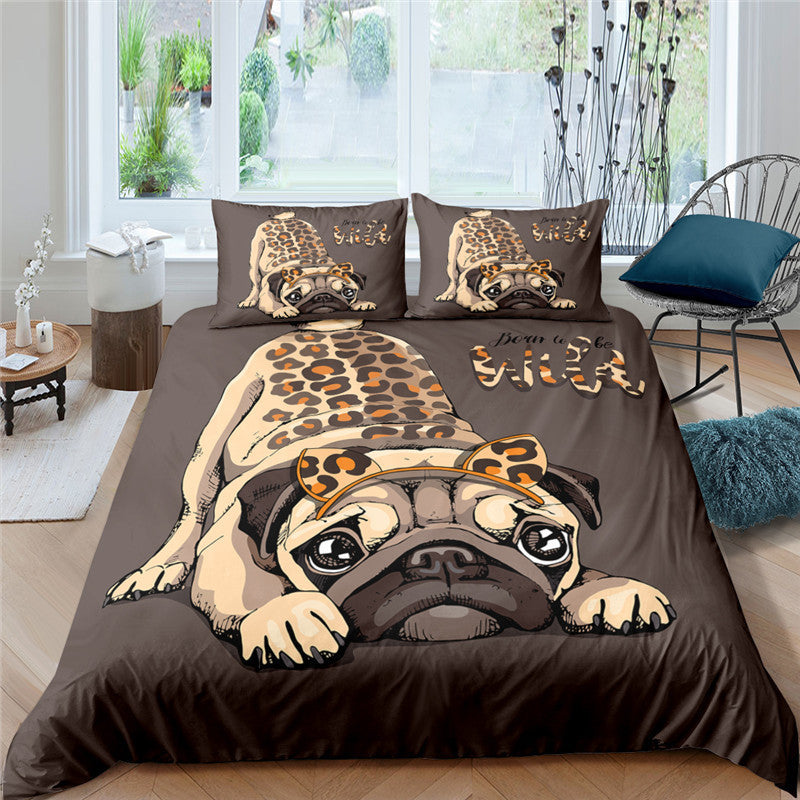 3d Pug Digital Printing Bedding Set | Other