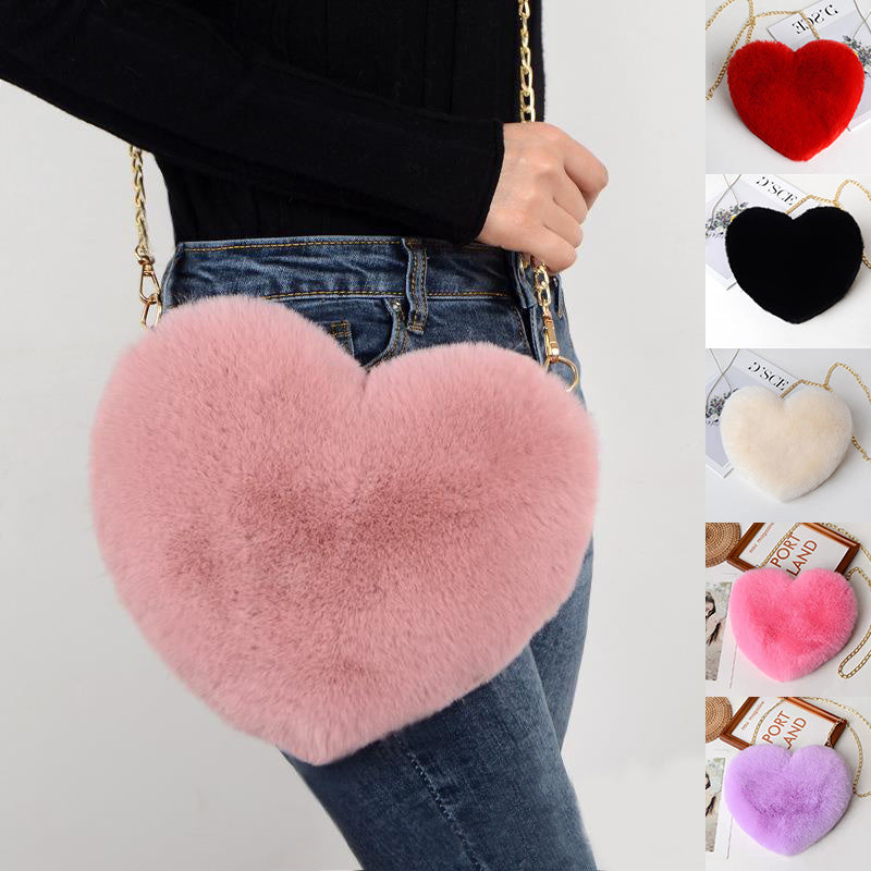 Love Bags For Women Plush Chain Shoulder Bags Valentine's Da | Luggage & Bags