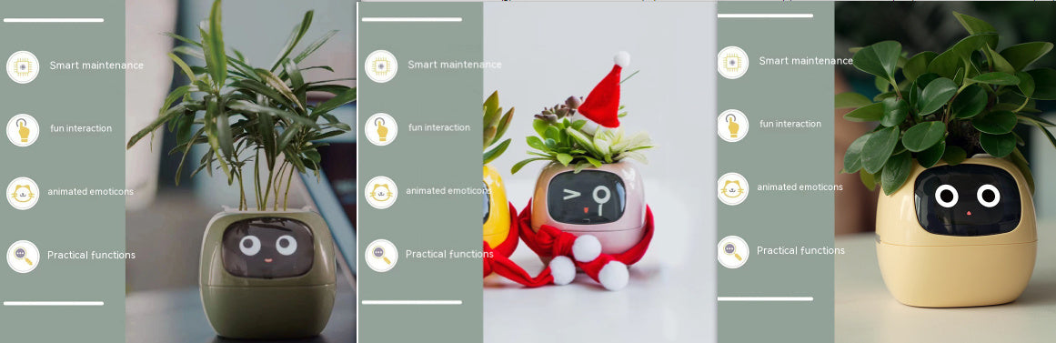 Smart Planter with AI Sensors – Interactive Plant Care with 49+ Expressions & Real-Time Monitoring