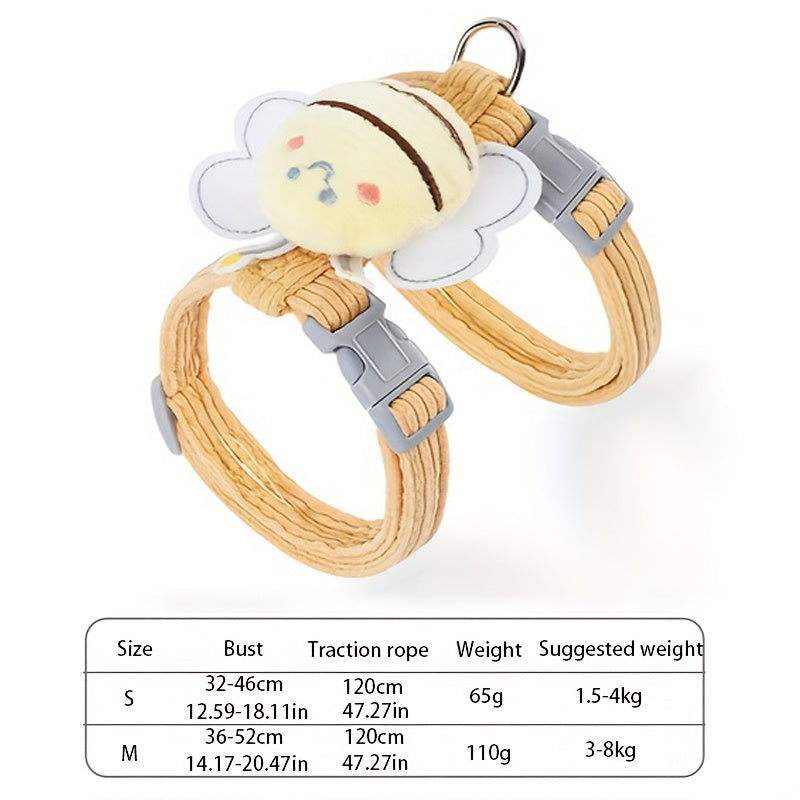 Cat Harness Leash Set With Cute Bee Plaid Cats Escape Proof | Other