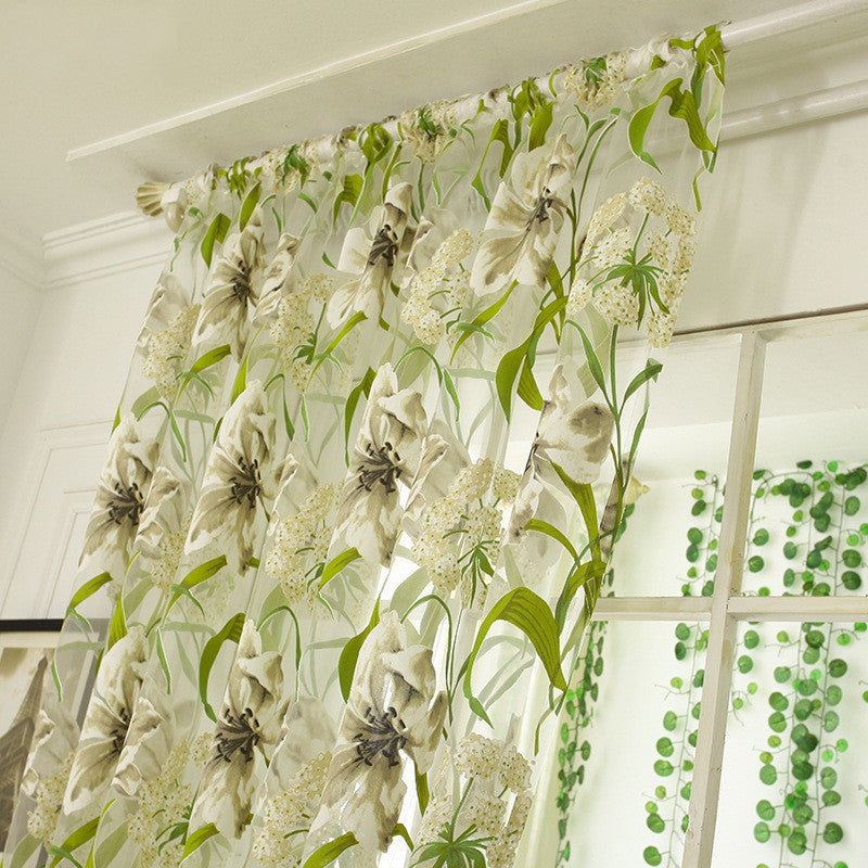White Striped Yarn Translucent Curtain For Bedroom | Other