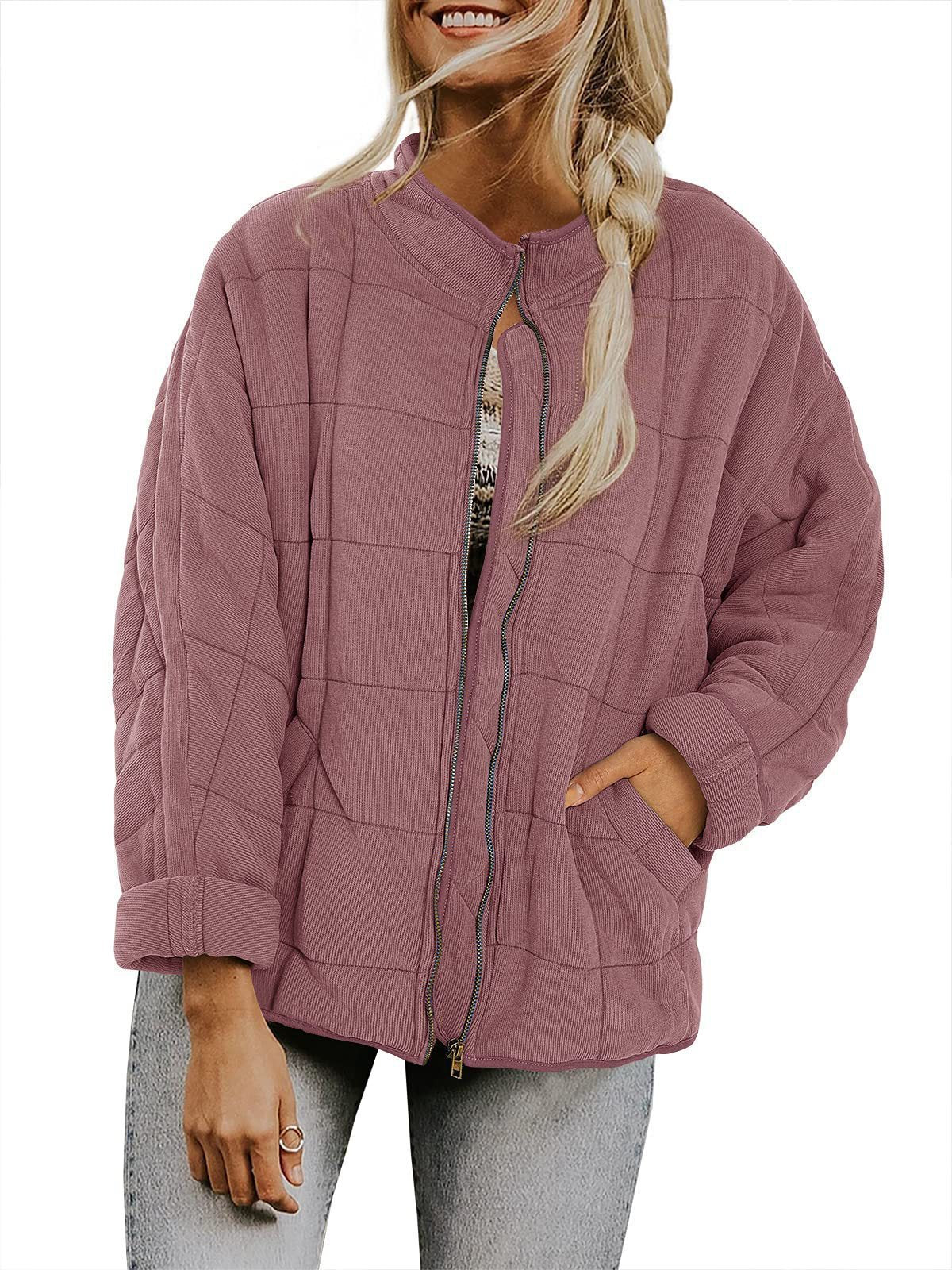 Winter Zip-up Stand Collar Coat With Pockets Fashion Solid C | Other