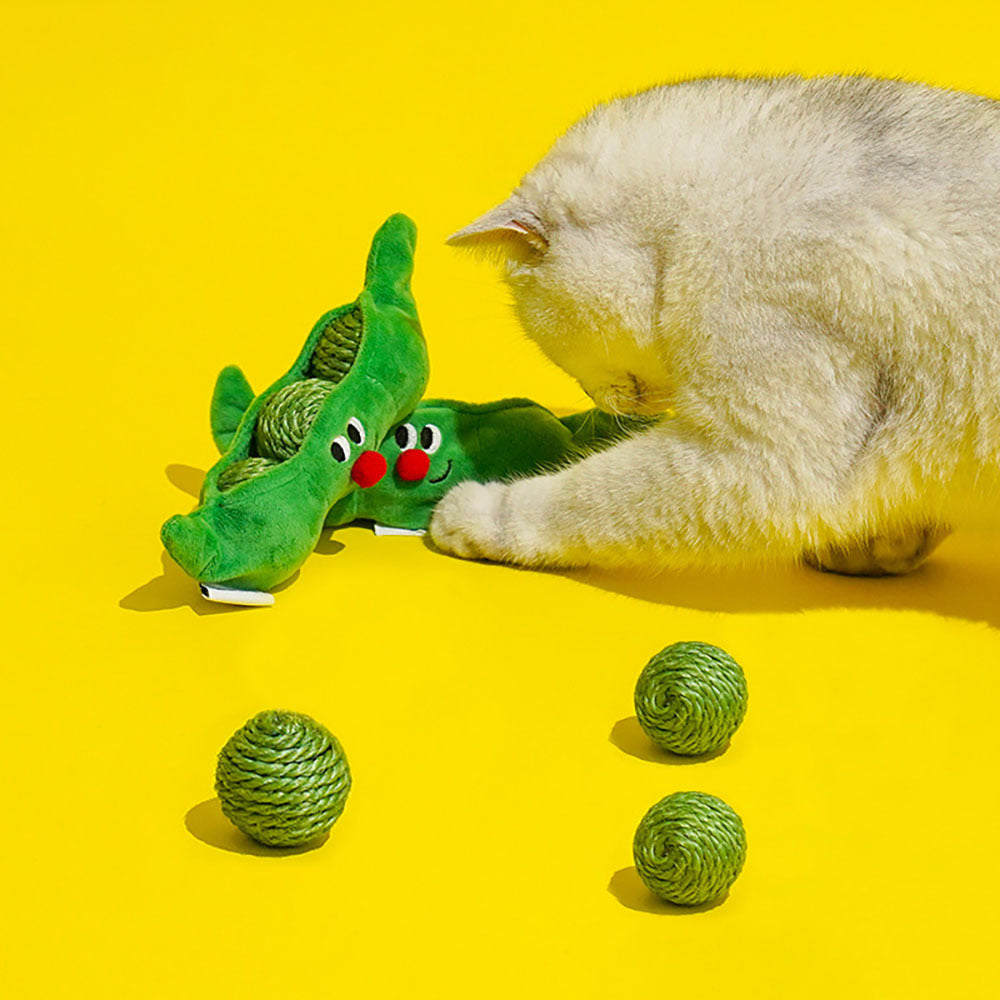 3pcs Cat Toy Balls, Interactive Pet Play Balls Sisal Rope Sc | Electronic Learning Toys