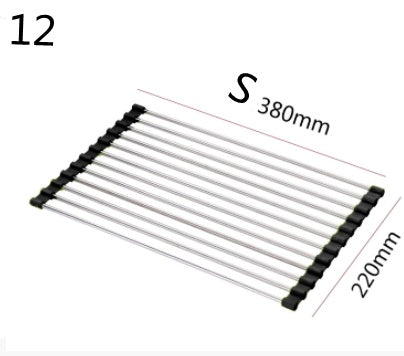 Folding Kitchen Drain Sink Rack Stainless Steel | Other
