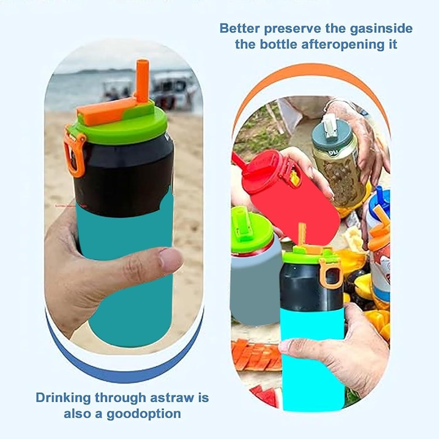 Silicone Soda Can Straw Lid – Reusable Drinking Tool