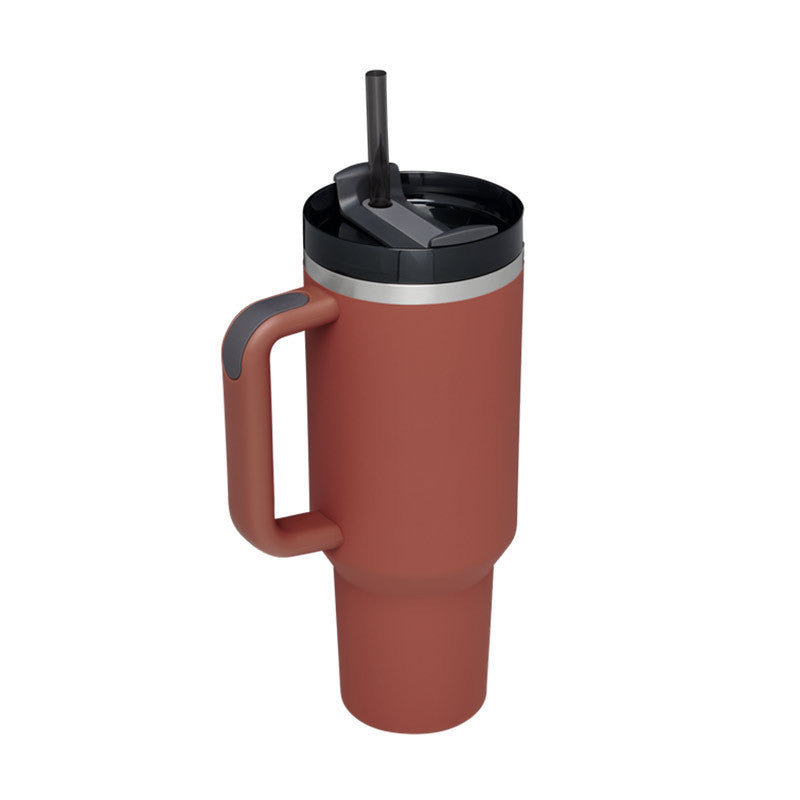 40 Oz Tumbler With Handle Straw Insulated, Stainless Steel S | Other